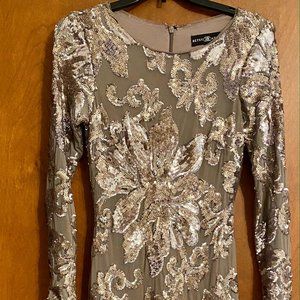 Betsy and Adam Rose Colored Mid-length Gown